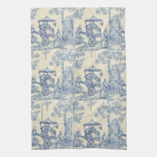 Toile - Blue Tea Towel Theedoek (Verticaal)