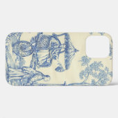 Toile - Blue & White Hoesje-Mate iPhone Case Case (Achterkant (horizontaal))