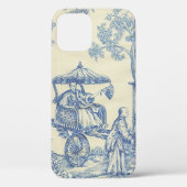 Toile - Blue & White Hoesje-Mate iPhone Case Case (Achterkant)