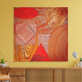 Toile Bois - geometrische gestructureerde vormen Canvas Afdruk (Insitu (Woonkamer))