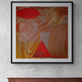 Toile Bois - geometrische gestructureerde vormen Canvas Afdruk