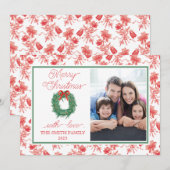 Toile Boog Krans Kerstkaart Kaart (Voorkant / Achterkant)