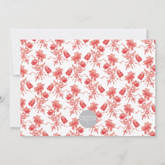 Toile Bow krans kerst Kaart (Achterkant)