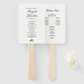 Toile & Calligraphy Editable Wedding Handwaaier (Voorkant en achterkant)