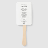 Toile & Calligraphy Editable Wedding Handwaaier (Voorkant)