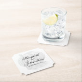 Toile & Calligraphy Editable Wedding Kartonnen Onderzetters (Insitu)