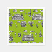 Toile & Calligraphy Editable Wedding Servet (Voorkant)