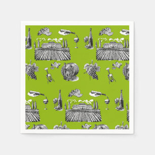 Toile & Calligraphy Editable Wedding Servet