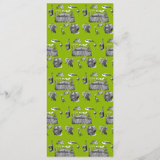 Toile & Calligraphy Huwelijksmenu Menu (Achterkant)