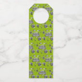 Toile & Calligraphy Wedding Bottle Hanger Labels (Achterkant)