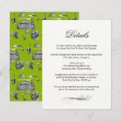 Toile & Calligraphy Wedding Details Enclosure Kaar RSVP Kaartje (Voorkant / Achterkant)
