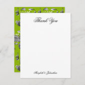 Toile & Calligraphy Wedding Flat Bedankt voor je k (Voorkant / Achterkant)