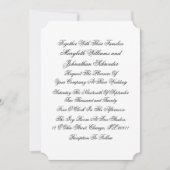 Toile & Calligraphy Wedding Invitation Card Kaart (Voorkant)