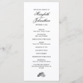 Toile & Calligraphy Wedding Program Card Programmakaart (Voorkant)