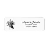 Toile & Calligraphy Wedding Return Address Label (Voorkant)