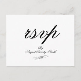 Toile & Calligraphy Wedding RSVP Briefkaart