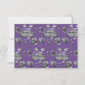 Toile & Calligraphy Wedding RSVP Kaart (Achterkant)