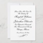 Toile & Calligraphy Wedding Save the Date Kaart (Voorkant)