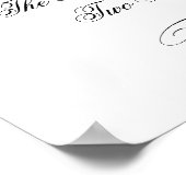 Toile & Calligraphy Wedding Welcome Poster Print (Hoek)