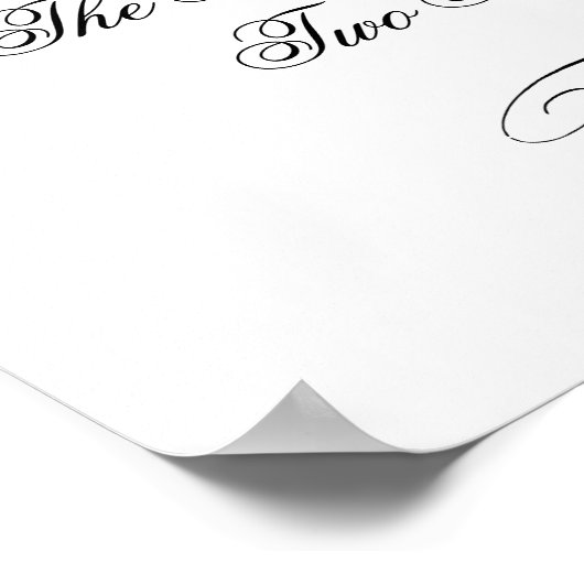 Toile & Calligraphy Wedding Welcome Poster Print (Hoek)