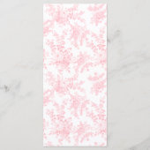 Toile Chic Bloemen Boho Boog Bow Baby Meisje Douch Menu (Achterkant)