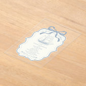 Toile Chic Nautische Boog Wedding Acryl Uitnodigingen (Laagn)
