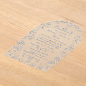 Toile  Chinoiserie floral Vrijgezellenfeest Acryl Uitnodigingen (Laagn)