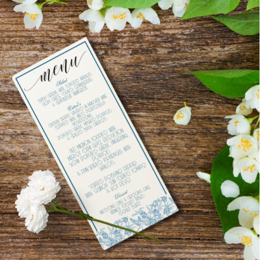 Toile Chinoiserie Frans Blauw Elegant Menu