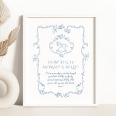 Toile Chinoiserie Hoe groot is haar buik Poster