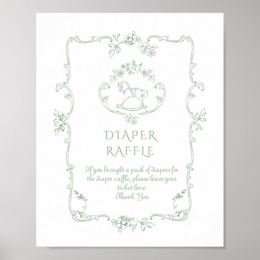 Toile  Chinoiserie Luierloterij Poster (Voorkant)