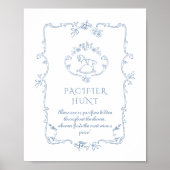 Toile  Chinoiserie Pacifier Hunt spel Poster (Voorkant)