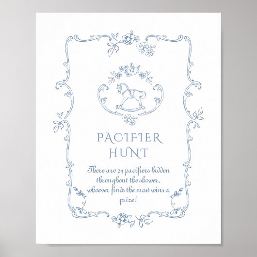 Toile  Chinoiserie Pacifier Hunt spel Poster (Voorkant)