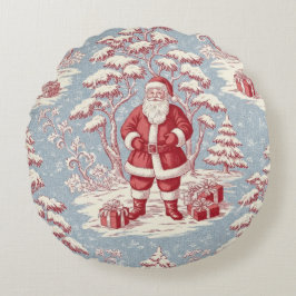 Toile Christmas  Rond Kussen