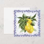 Toile Citroenen Platte Wenskaart Feestdagenkaart (Voorkant / Achterkant)