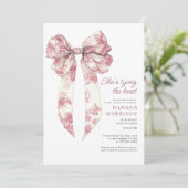 Toile Coquette Bruidsdiner Kaart (Staand voorkant)