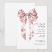 Toile Coquette Bruidsdiner Kaart (Voorkant / Achterkant)