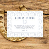 Toile Cowboy Baby shower Display douche Informatiekaartje
