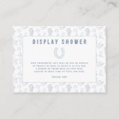 Toile Cowboy Baby shower Display douche Informatiekaartje (Voorkant)