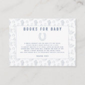 Toile Cowboy Western Baby shower Boeken voor baby Informatiekaartje (Voorkant)