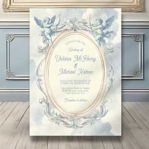 Toile Cupid  bruiloft Lijst Kaart