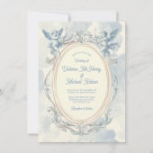 Toile Cupid bruiloft Lijst Kaart (Voorkant)