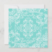 Toile Damask Swirl bewaart de data Save The Date (Achterkant)