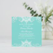 Toile Damast Wervelende Save the Dates Date (Staand voorkant)