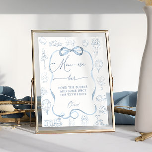 Toile de Jo Nursery Baby Shower Moeder-osa Bar Poster
