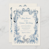 Toile De Joey Bloemenboog Baby shower Kaart (Voorkant / Achterkant)
