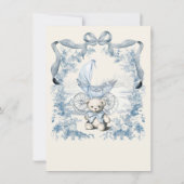 Toile De Joey Bloemenboog Baby shower Kaart (Achterkant)