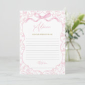 Toile De Jouy Advies Baby shower spel Kaart (Staand voorkant)