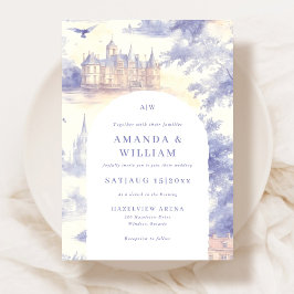 Toile de Jouy Art Huwelijksuitnodiging Kaart