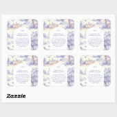 Toile de Jouy art Vierkante Sticker (Vel)