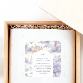 Toile de Jouy art Vierkante Sticker